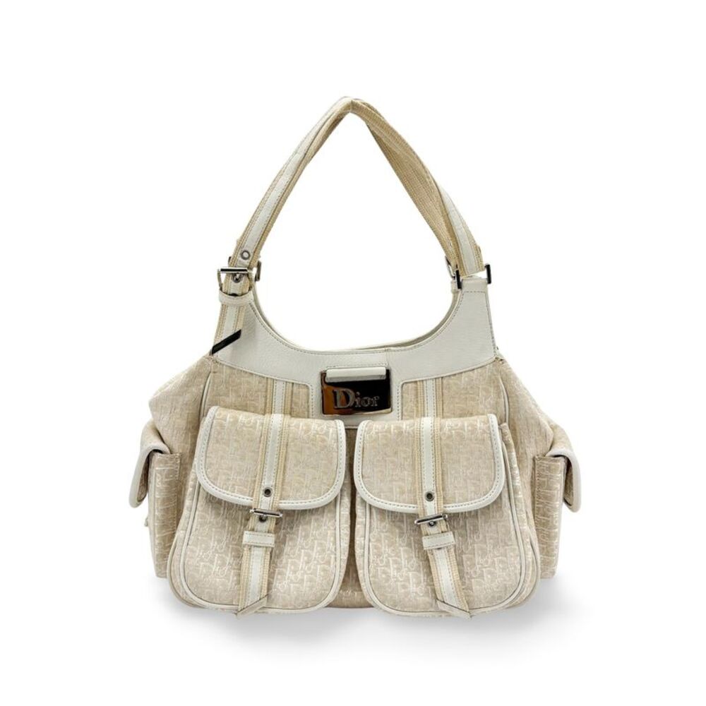 Dior Trotter Flight Shoulder Bag Ivory